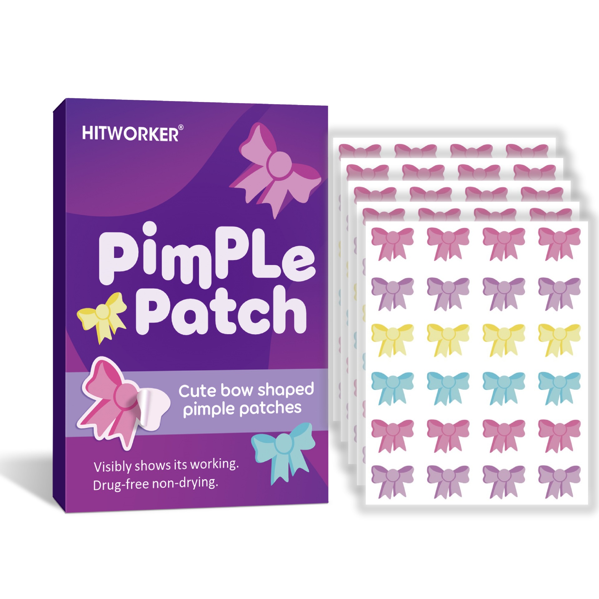120Pcs Bow Shaped Acne Pimple  - Hydrocolloid Pimple Patch ulasan dan harga