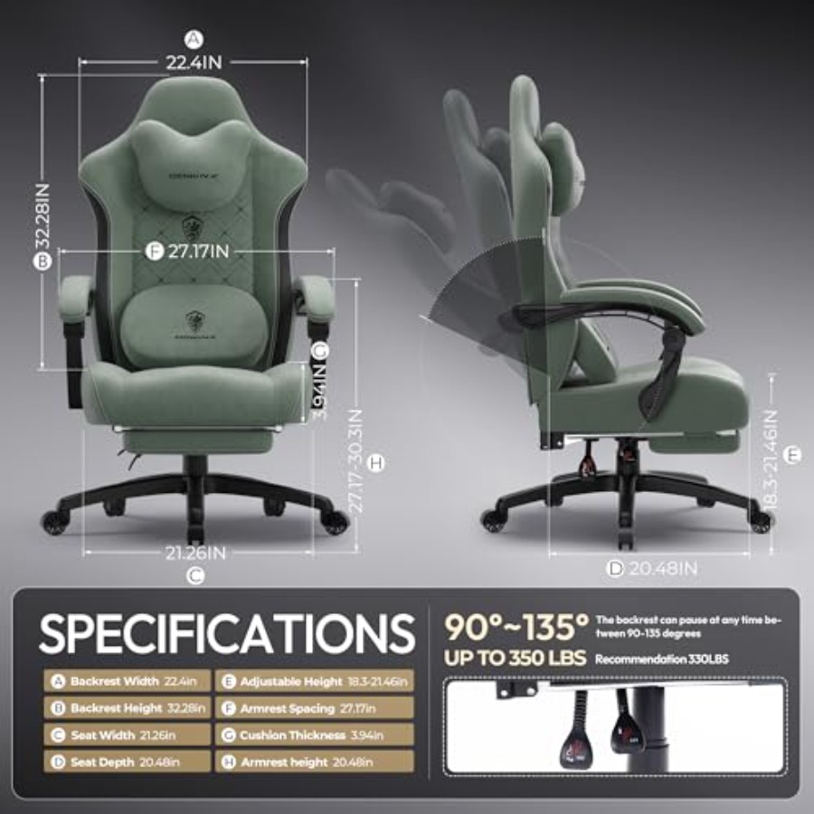 Gaming Chair for Adults with H - Massage ulasan dan harga