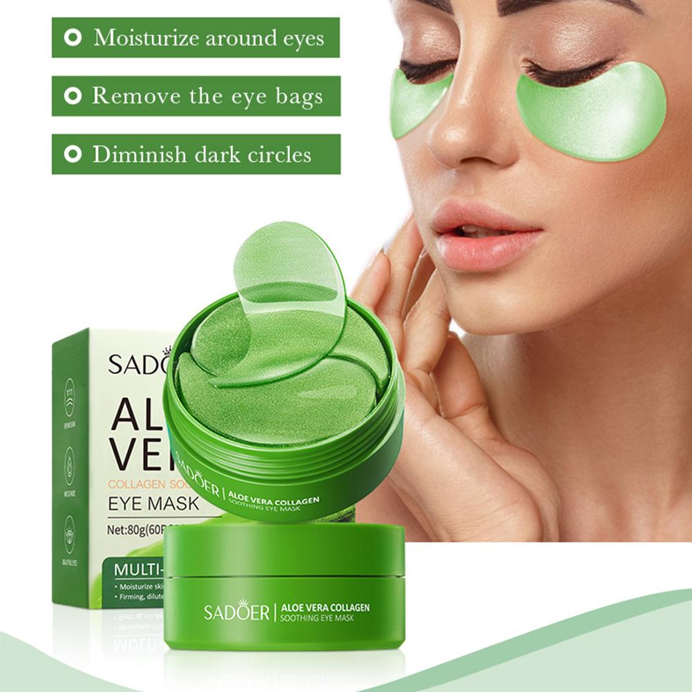 60pcs Aloe Vera Collagen Under - Collagen Under Eye Patches ulasan dan harga