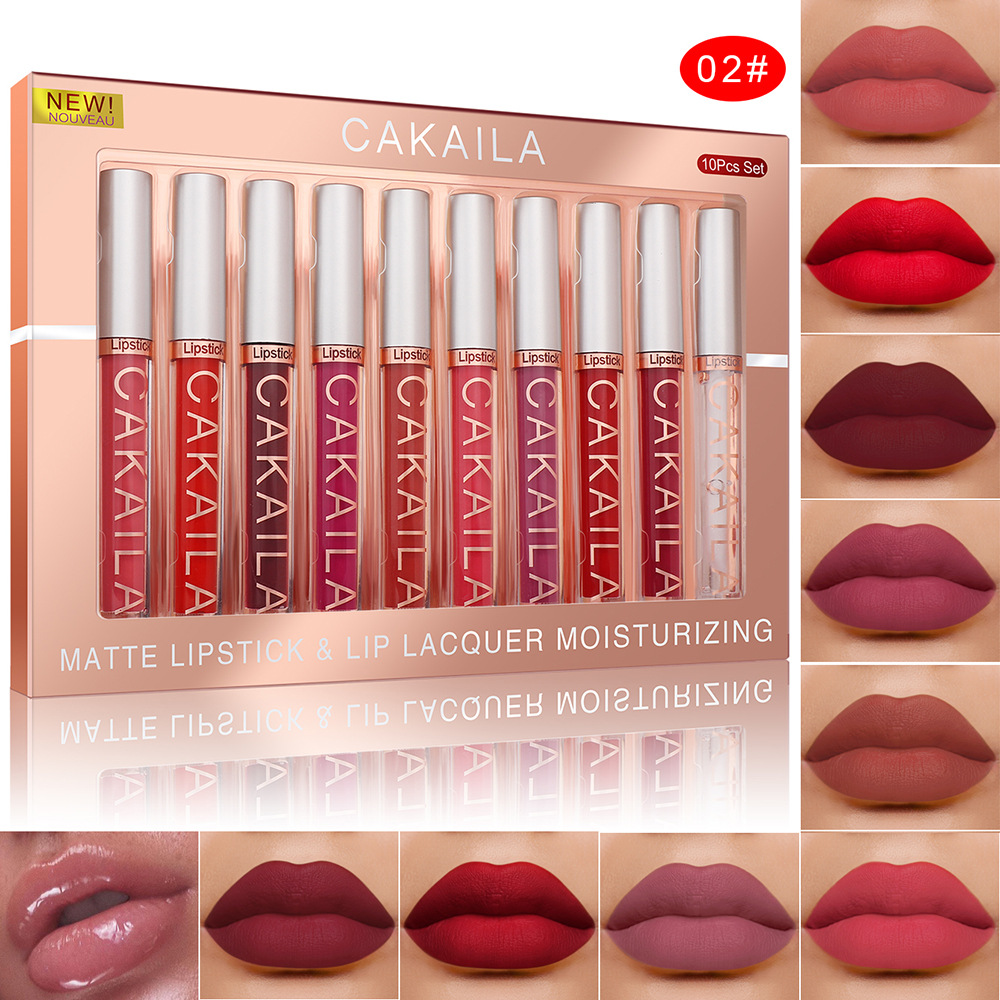 4pcs/10pcs/set Nude Lip Gloss  - Matte Velvet Lip Tint Long Lasting ulasan dan harga