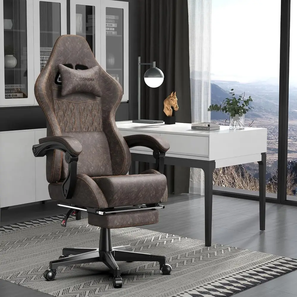 Ergonomic High-Back Gaming Cha - Massage ulasan dan harga