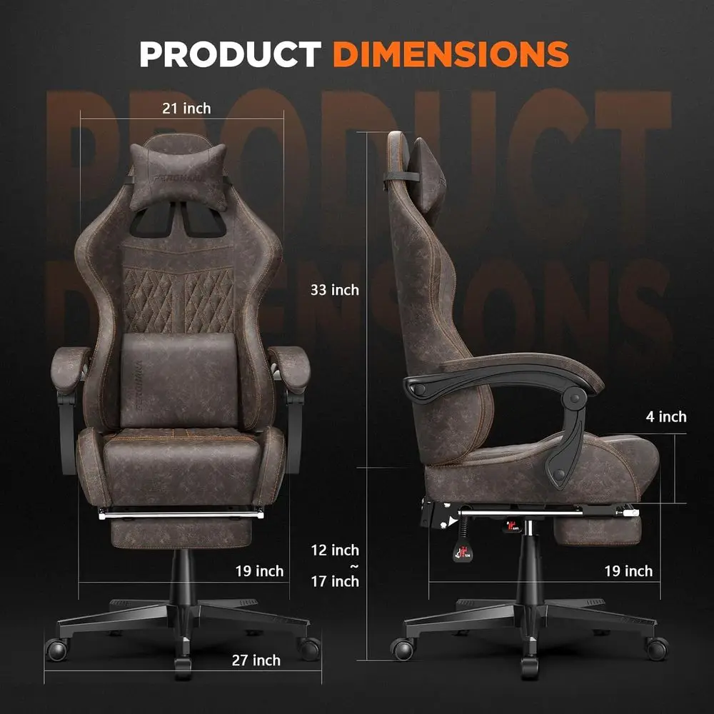 Ergonomic High-Back Gaming Cha - Massage ulasan dan harga