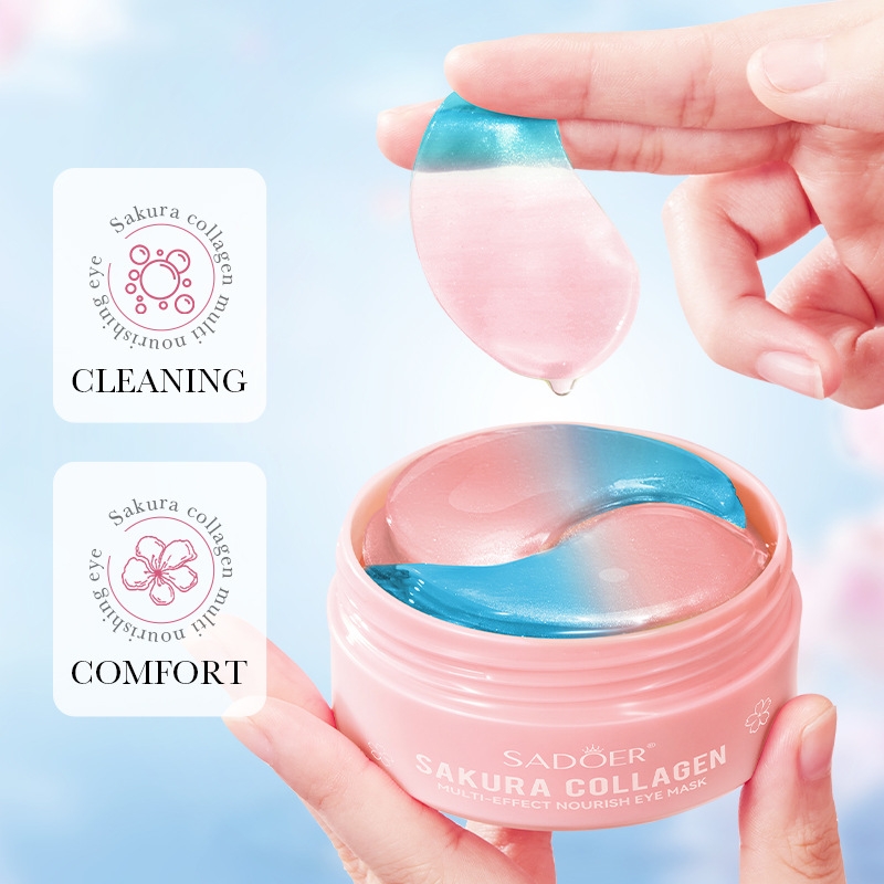 60Pcs Sakura Collagen Multi-Ef - Collagen Under Eye Patches ulasan dan harga